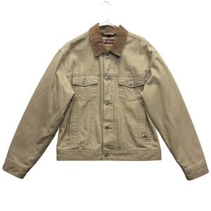 DRI DUCK Jacket Mens M Canvas Blanket Lined Corduroy Collar Work Chore Barn